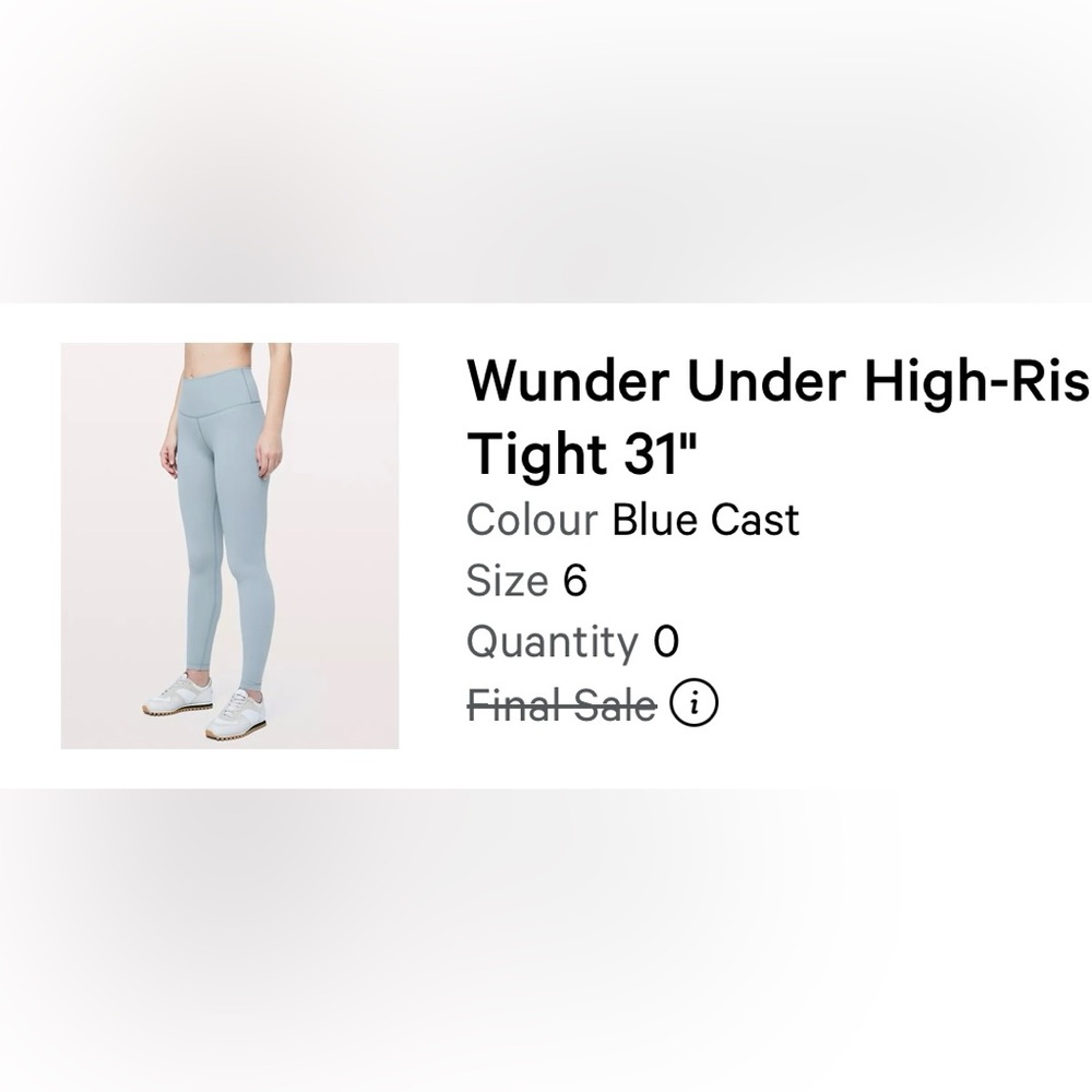 lululemon athletica Wunder Under High-Rise Leggings in Blue Cast